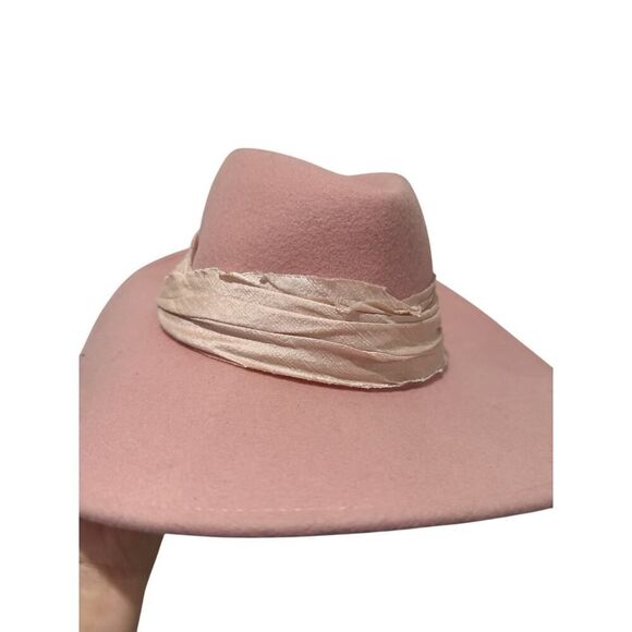 EUGENIA KIM Harlowe Wide-Brim Felt Fedora Hat Rose EUGENIA KIM Harlowe Wide-Brim Felt Fedora Hat Rose main image 4